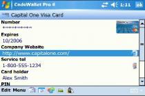 Captura CodeWallet Pro 2006