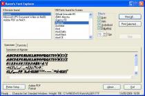 Captura Karens Font Explorer