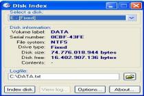 Captura Disk Index