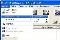 Captura DivX Cataloger