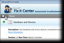 Captura Microsoft Fix it Center