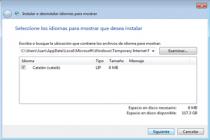 Captura Paquete de idioma catalán para Windows 7