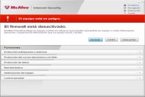 Captura McAfee Internet Security