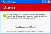 Captura Avira DNS Repair Tool