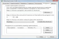 Captura MemOptimizer