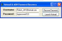 Captura Hotmail & MSN Password Recovery