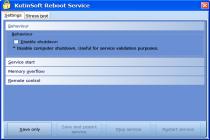 Captura KutinSoft Reboot Service