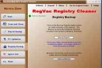 Captura RegVac Registry Cleaner