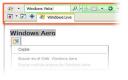 Captura Toolbar Windows Live