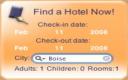 Captura Hotel Search Yahoo Widget