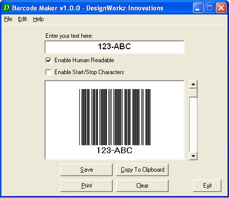 barcode maker v5.50
